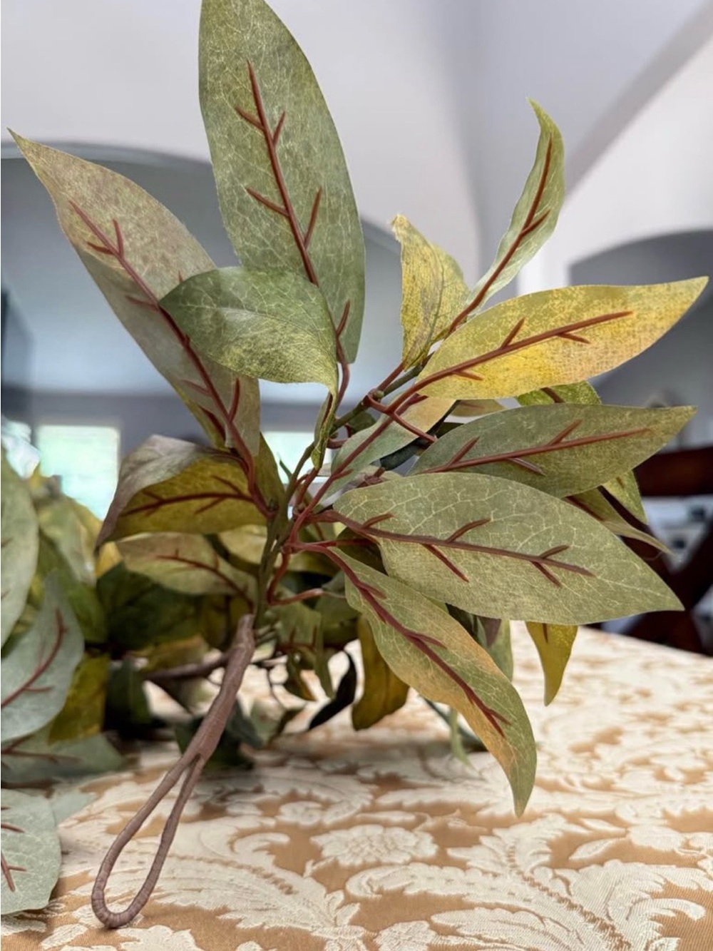 Hearth & Hand Magnolia Turning Leaf Artificial Greenery Garland Set of 2 6FT